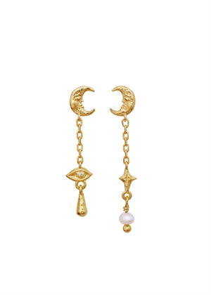 Beatrice earrings Forgyldt Maanesten